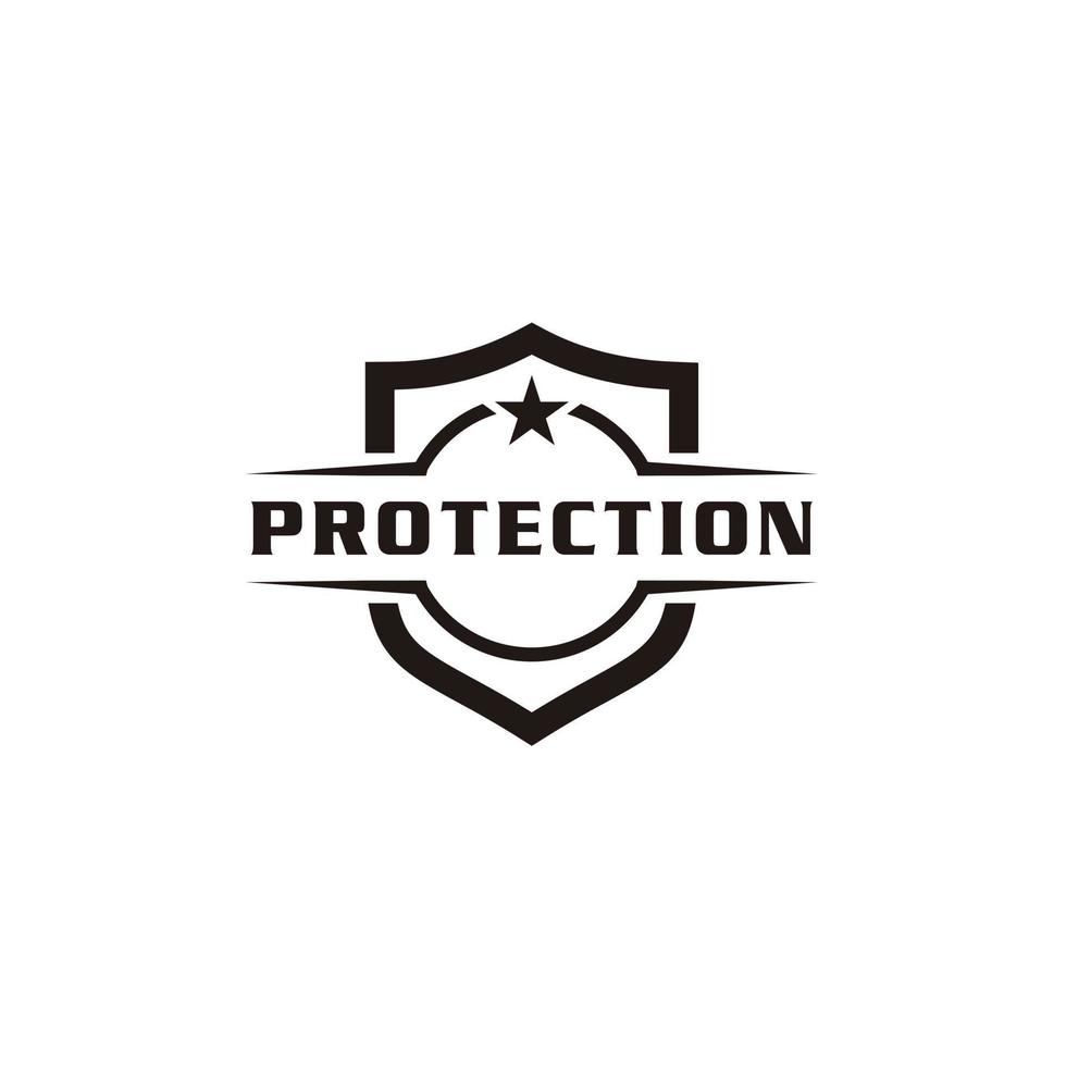 sicurezza protezione scudo logo design vettore icona