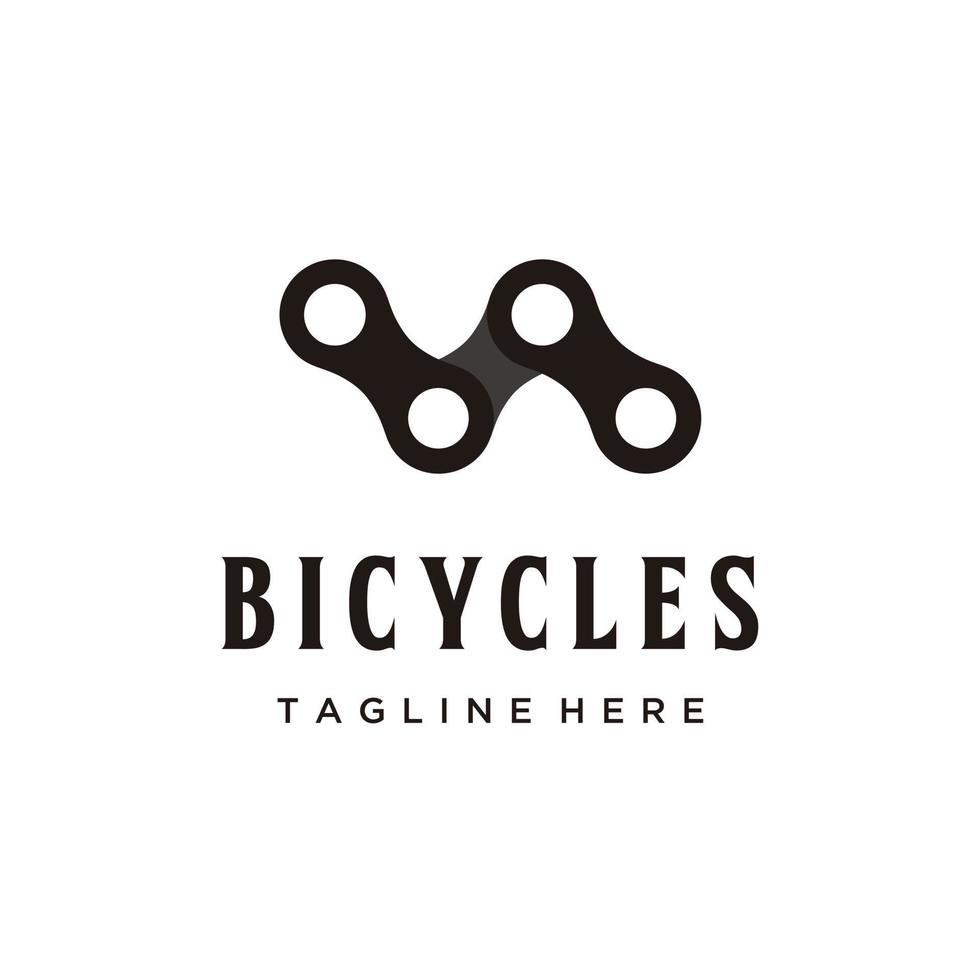 catena bicicletta logo design icona vettore