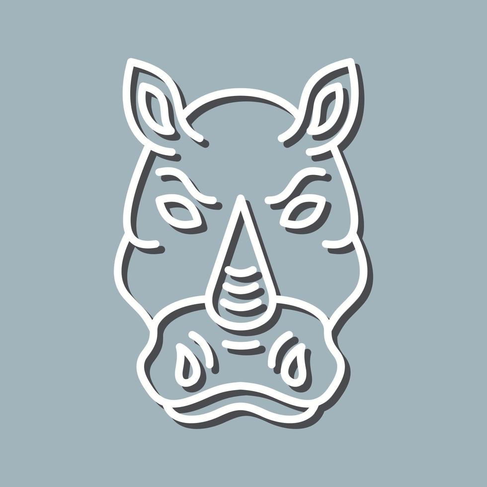 rinoceronte vettore icona