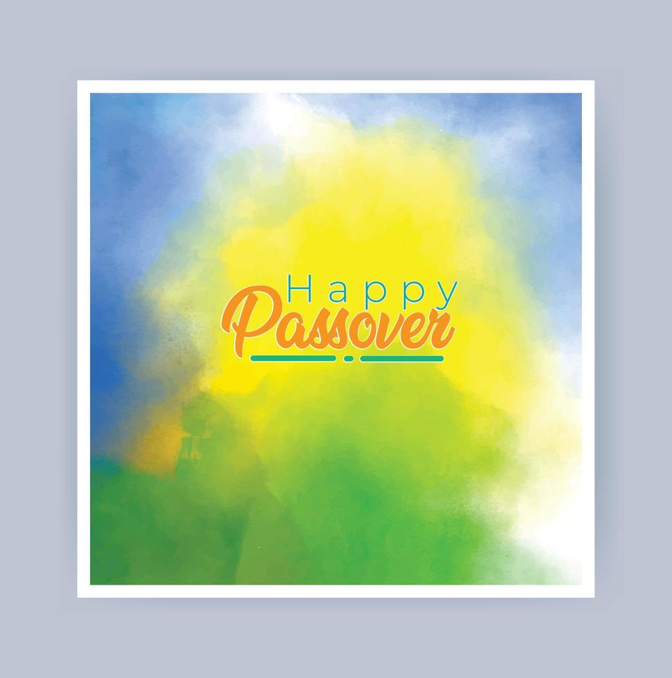 Pasqua ebraica saluto macchina. seder Pesach invito, saluto carta modello o vacanza volantino. contento Pasqua ebraica nel inglese vettore