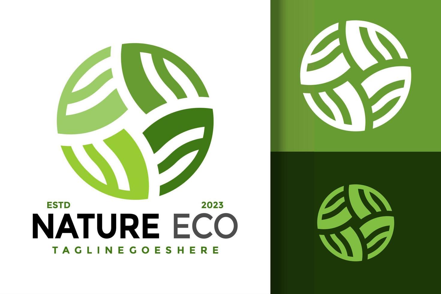 natura eco foglia logo loghi design elemento azione vettore illustrazione modello