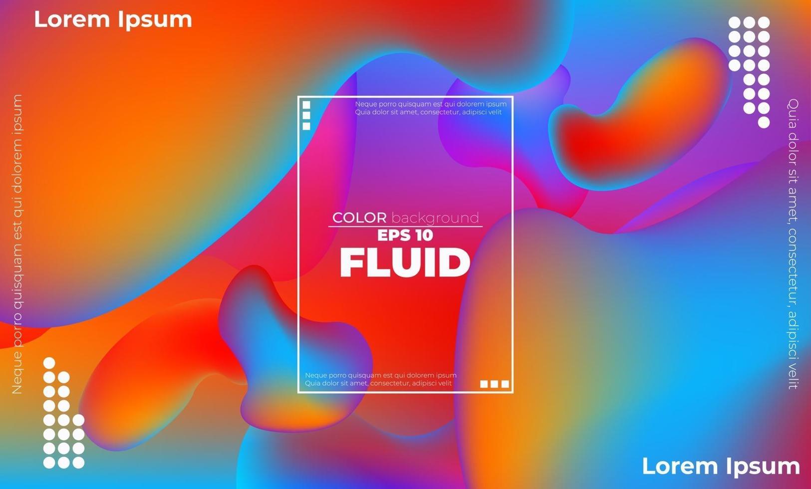 modello di colore fluido astratto di sfondo sfumato liquido di colore al neon con stile di movimento dinamico geometrico moderno adatto per carta da parati, banner, sfondo, carta, illustrazione di libri, pagina di destinazione, vettore