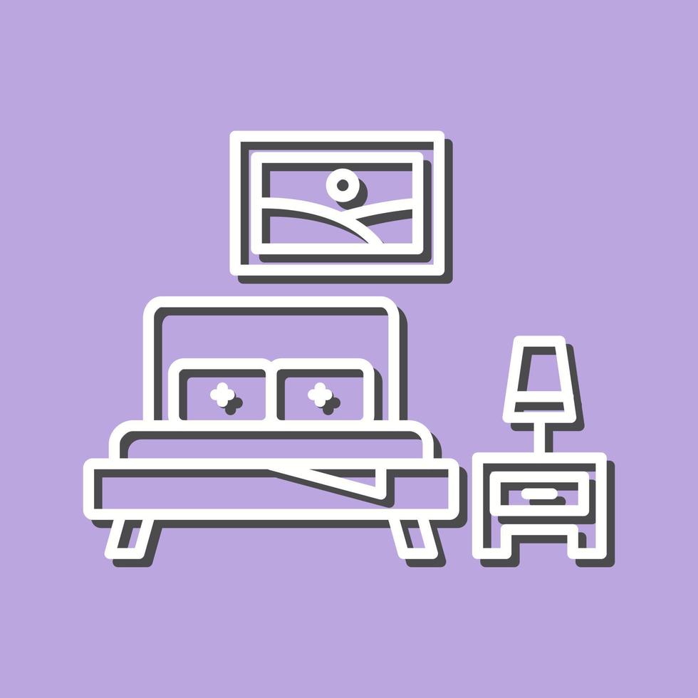 Camera da letto vettore icona