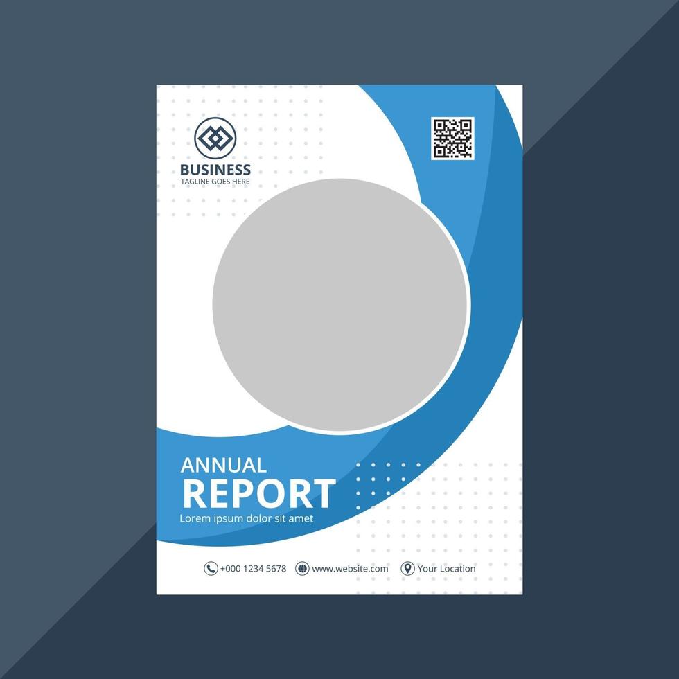 modello di presentazione della copertina del rapporto annuale aziendale astratto vettore