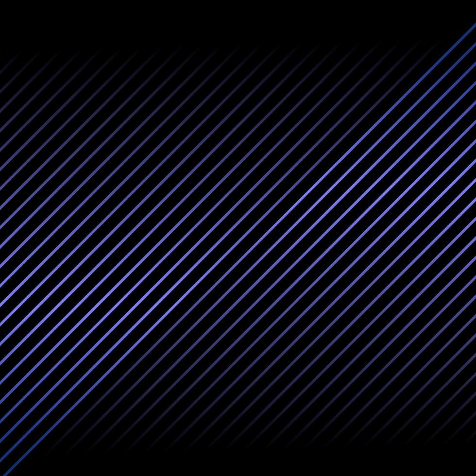 astratto blu metallico linea diagonale pattern su sfondo nero e texture. vettore