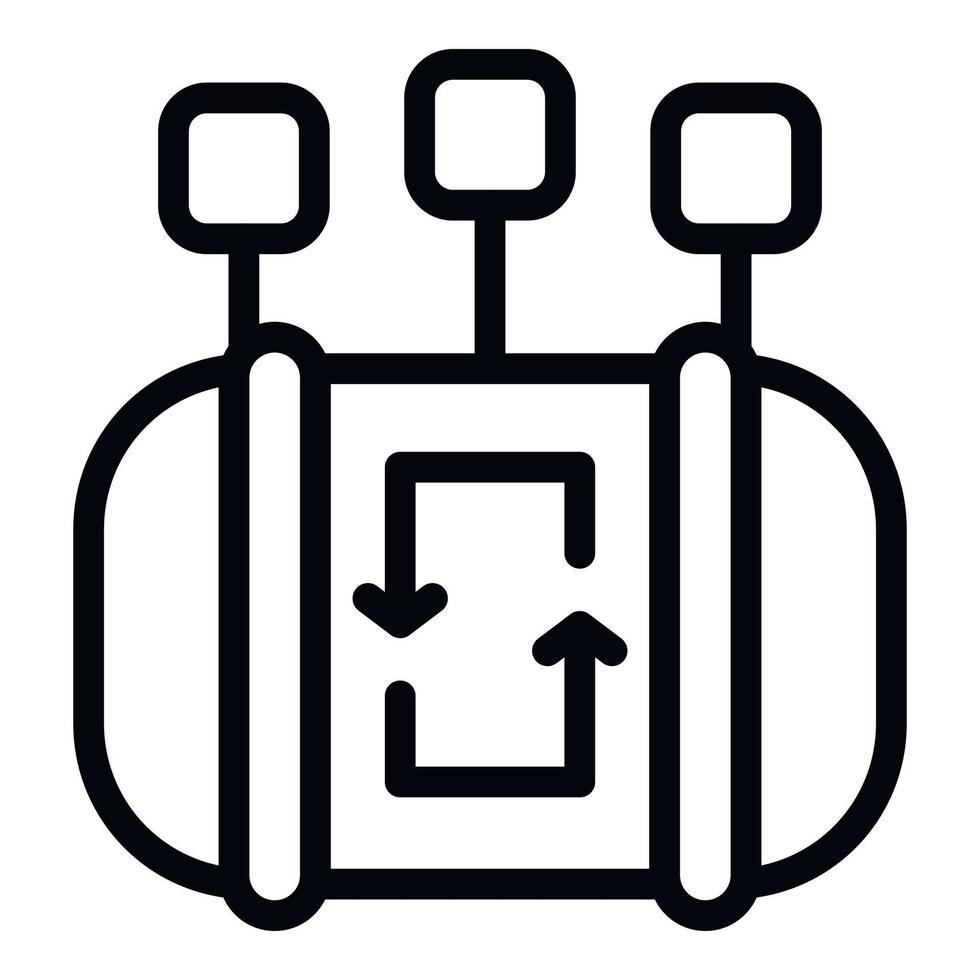 biogas serbatoio icona schema vettore. eco ciclo vettore