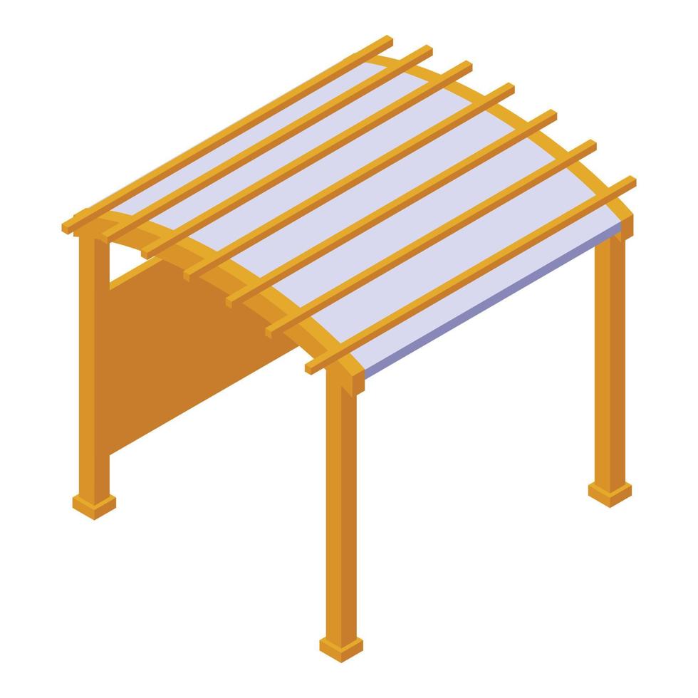 Casa pergola icona isometrico vettore. edificio costruzione vettore