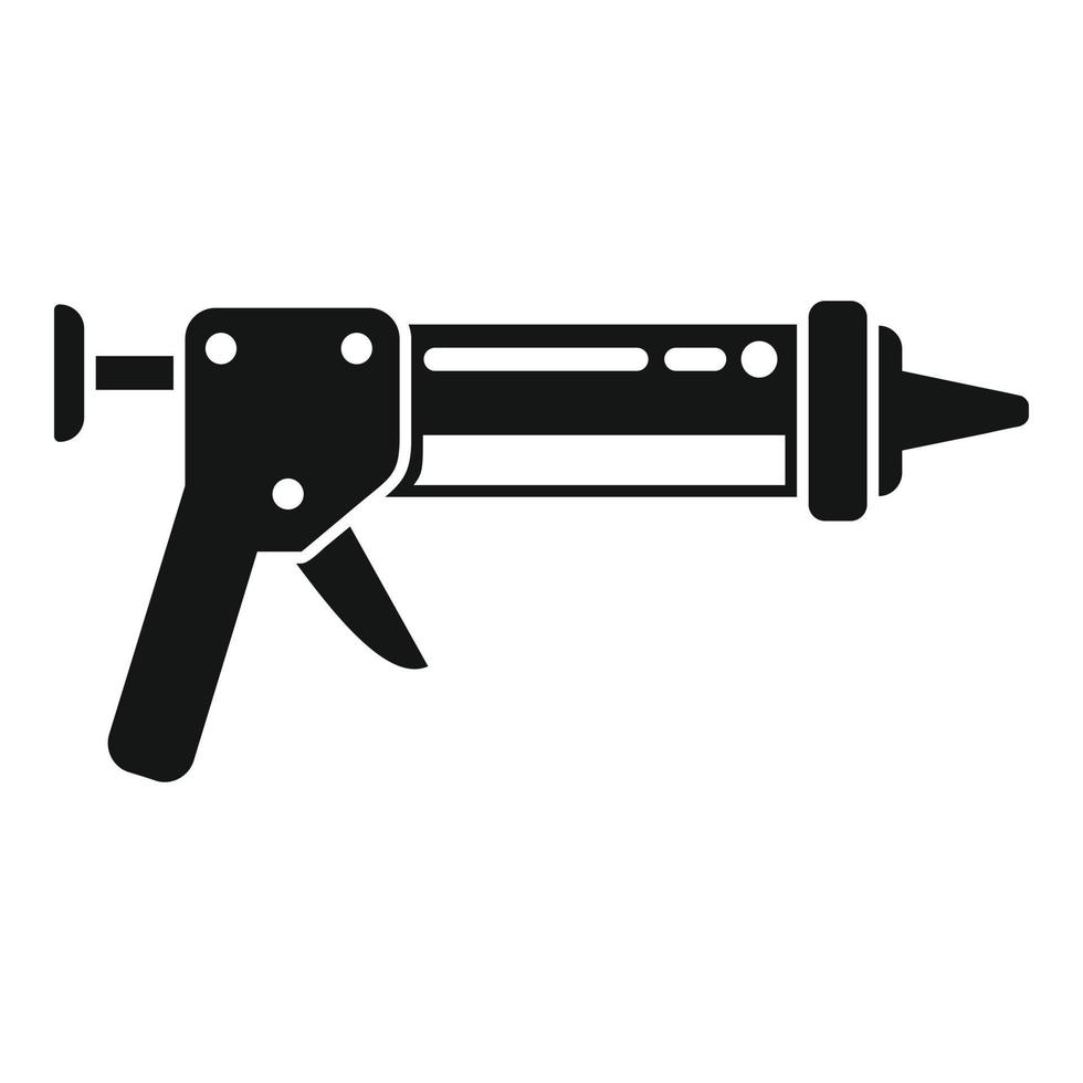 cartuccia pistola icona semplice vettore. silicone tubo vettore