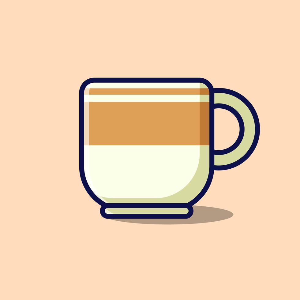 caffè tazza vettore icona illustrazione. bevanda contenitore icona isolato vettore. piatto design