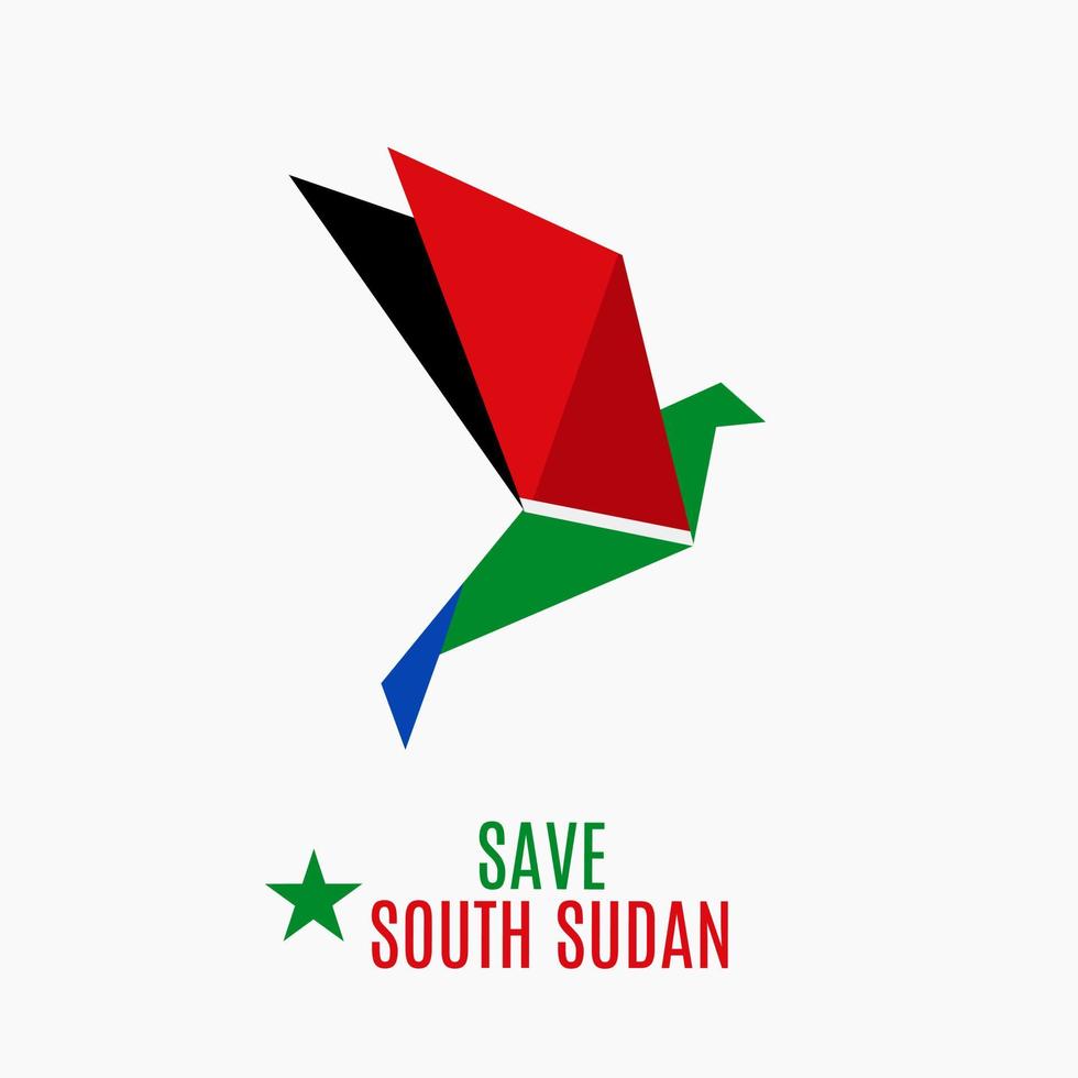 illustrazione vettore di Salva Sud Sudan Perfetto per stampa, campagna, ecc.