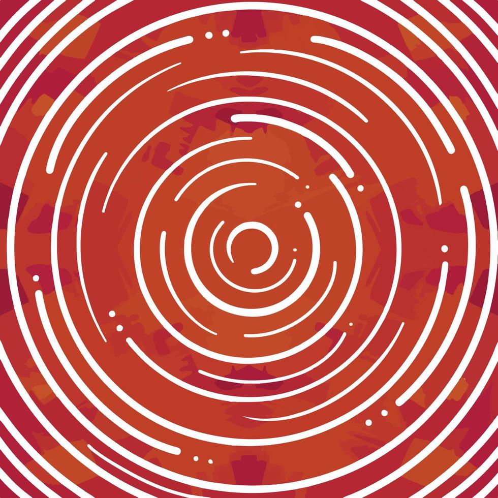 astratto rosso grunge strutturato sfondo con bianca circolare cerchio acqua far cadere piace decorazione vettore illustrazione isolato su piazza modello.