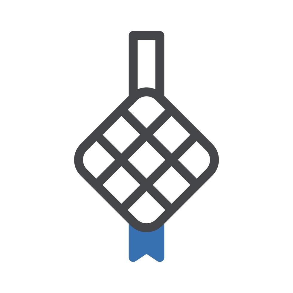 Ketupat icona duotone grigio blu stile Ramadan illustrazione vettore elemento e simbolo Perfetto.