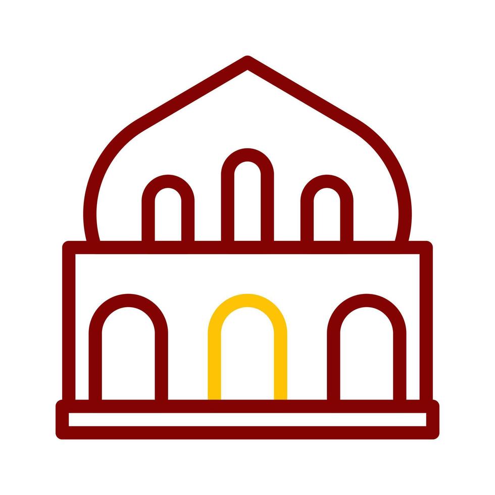moschea icona duocolor rosso stile Ramadan illustrazione vettore elemento e simbolo Perfetto.