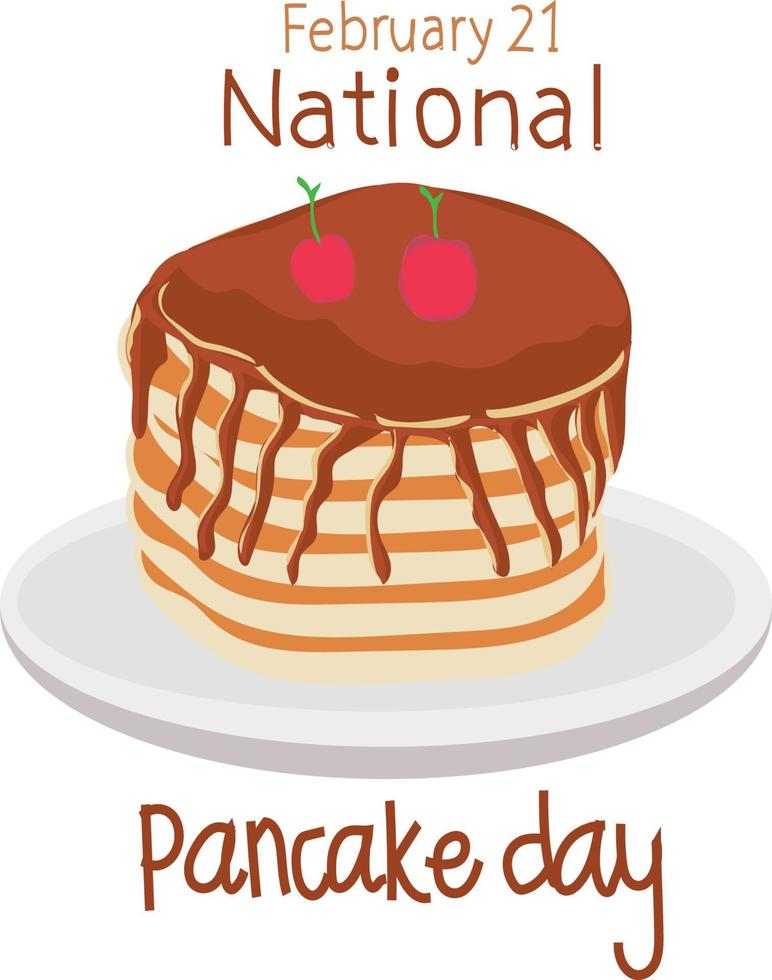 nazionale pancake giorno vettore illustrazione.