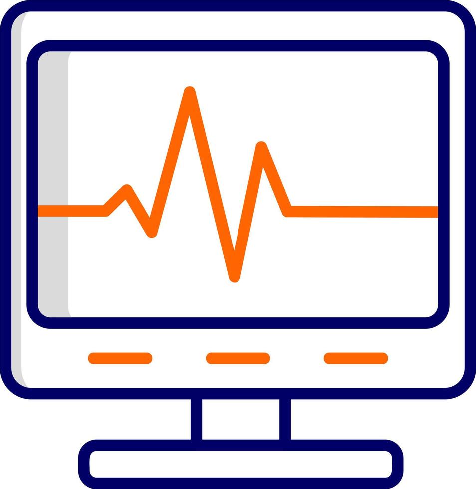 ecg lettura vettore icona