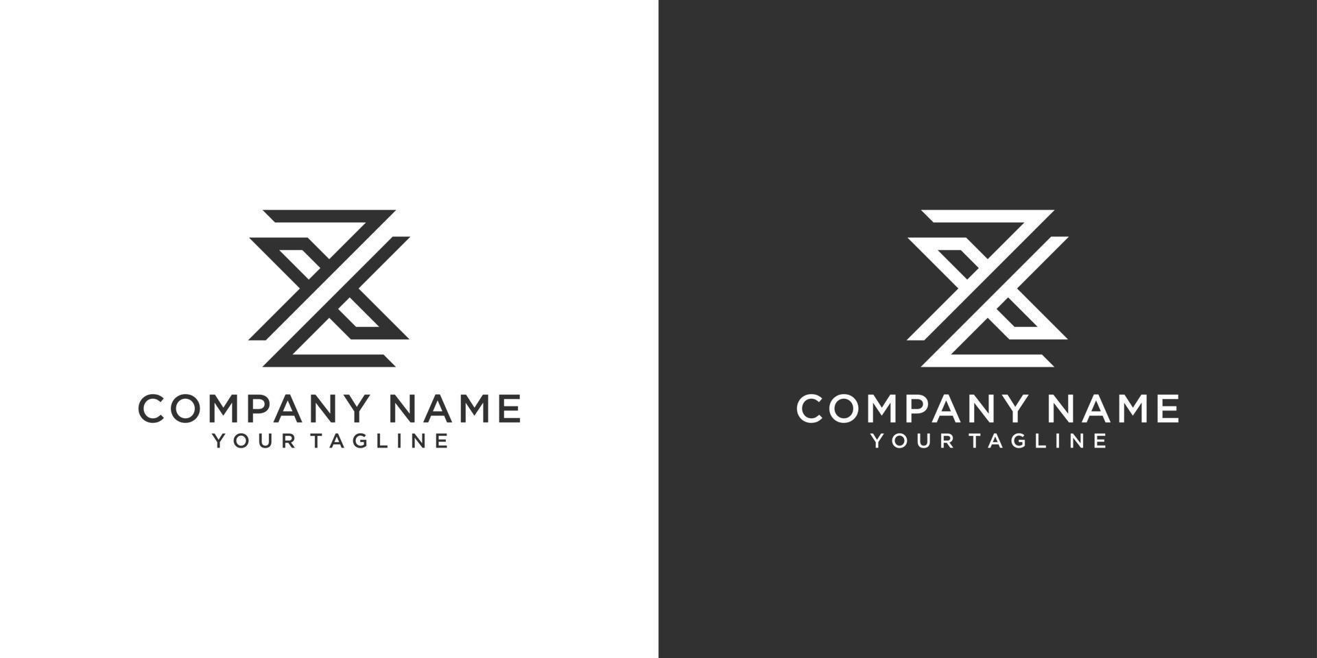 iniziale lettera X monogramma logo design vettore. vettore