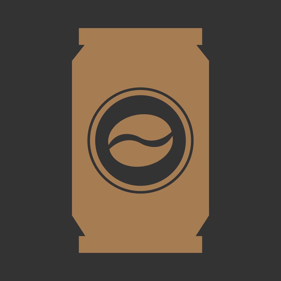 piatto nel nero e bianca mobile applicazione caffè fagiolo carta Borsa icona vettore