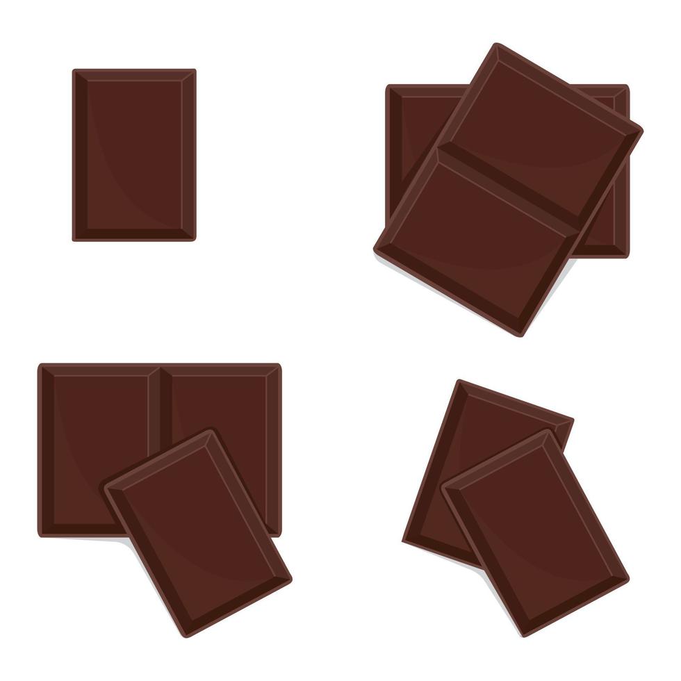grande cioccolato bar senza confezione, colore isolato vettore illustrazione nel cartone animato stile