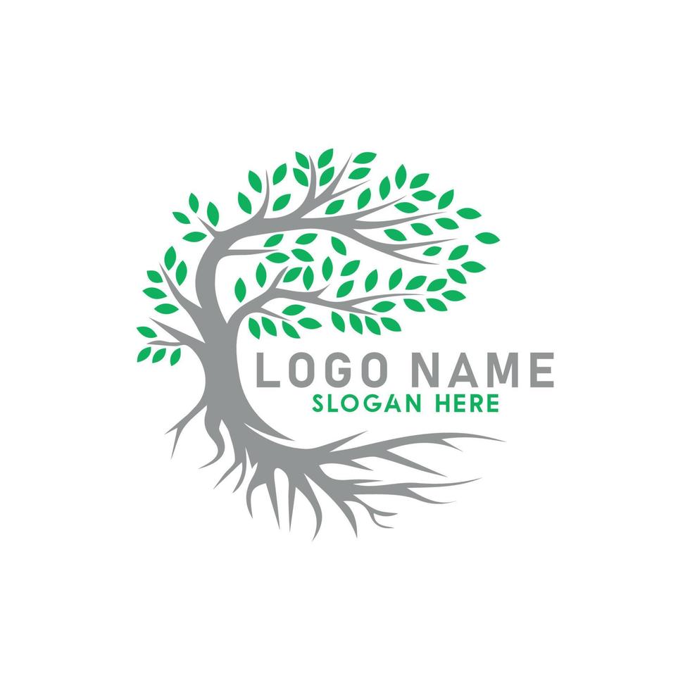 albero icona logo design con vettore formato.