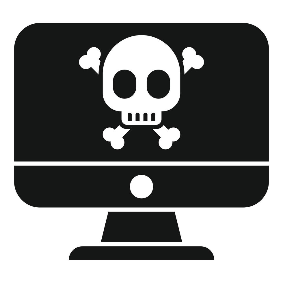 computer virus icona semplice vettore. mettere in guardia e-mail vettore