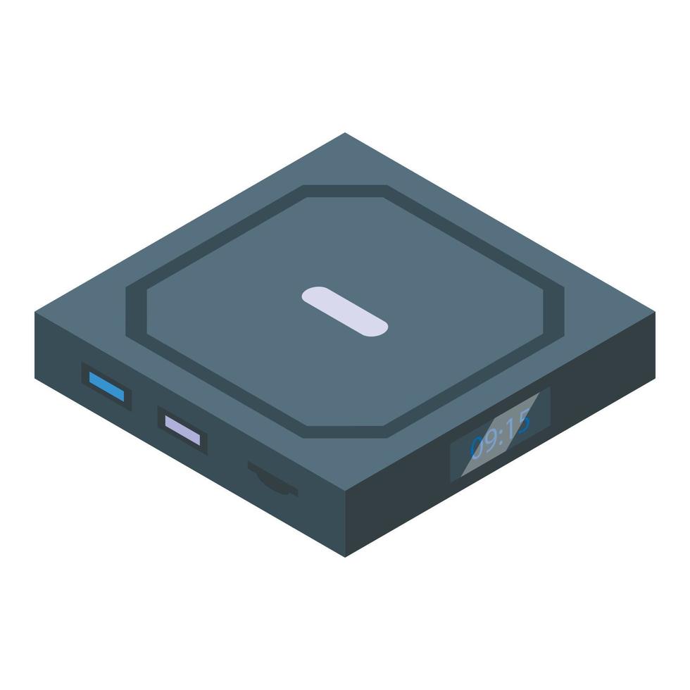 moderno media scatola icona isometrico vettore. Internet video vettore