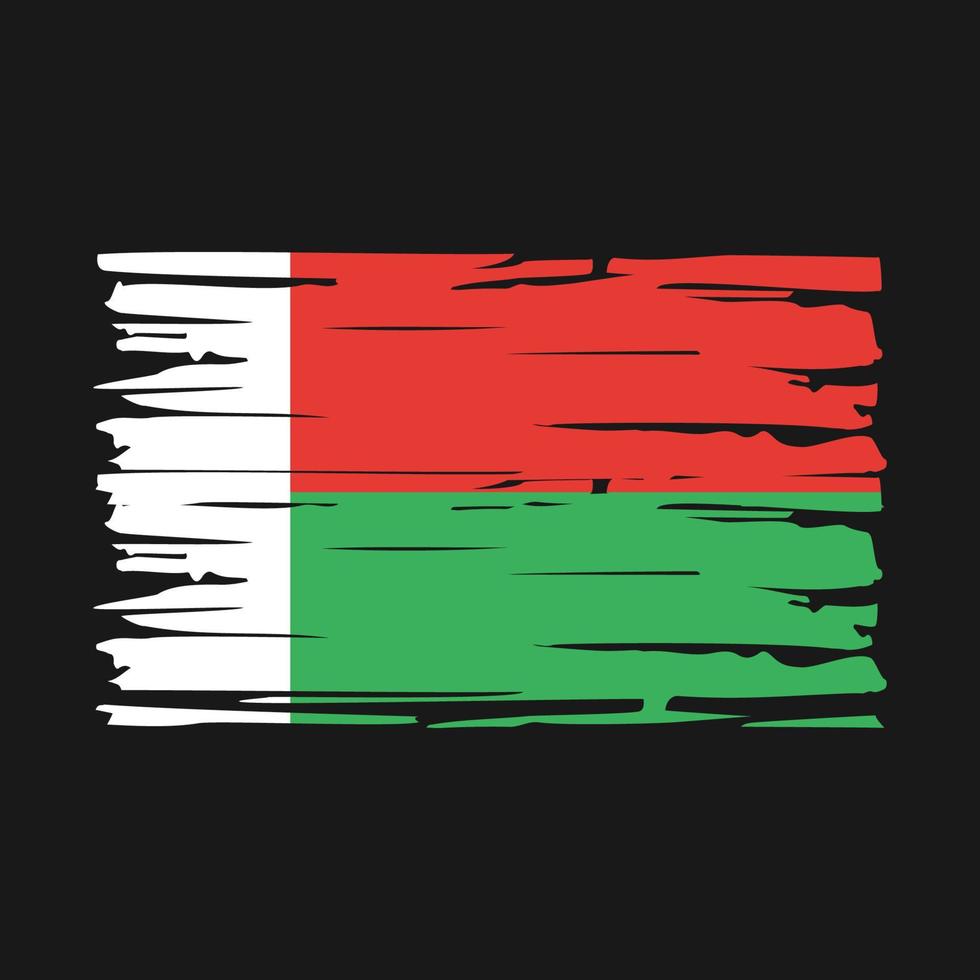 pennello bandiera madagascarscar vettore