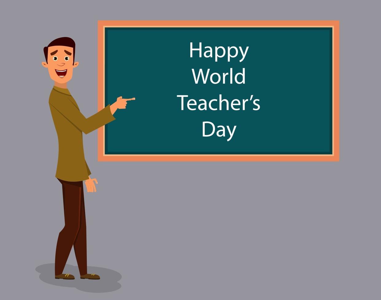 illustrazione della giornata mondiale degli insegnanti vettore