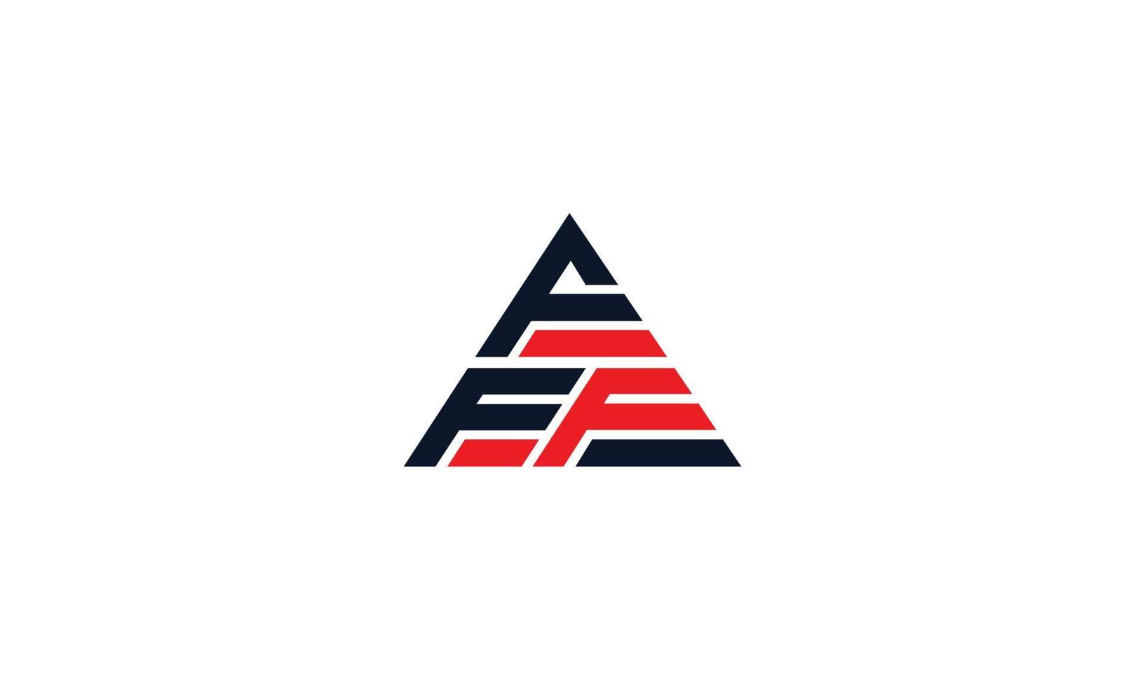 F F F lettera triangolo logo design. F F F creativo triangolo iniziali lettera logo concetto. F F F lettera design. professionista vettore