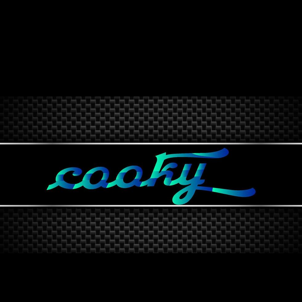 cooky tipografia logo vettore