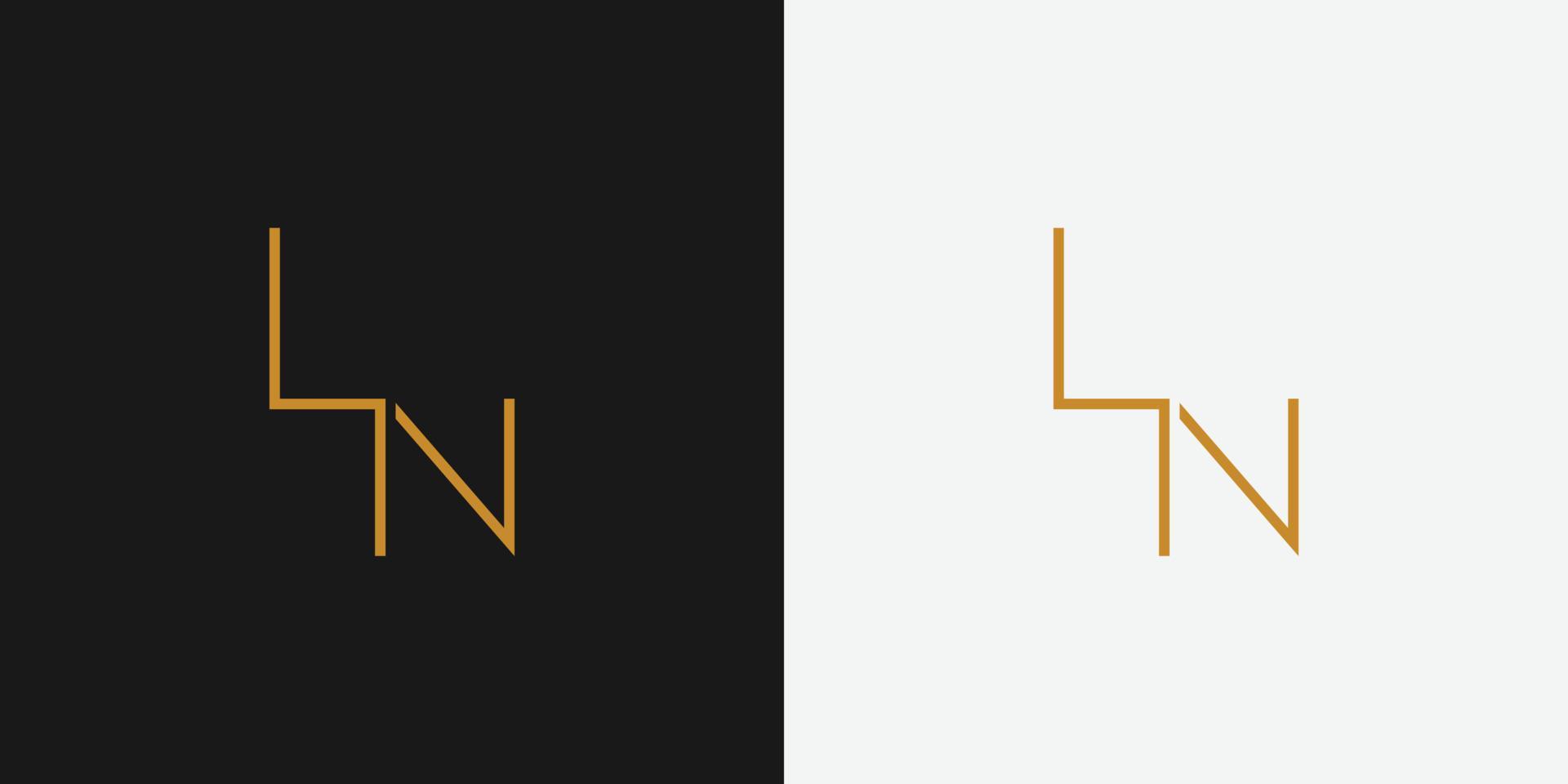 moderno e semplice lettera ln iniziali logo design vettore
