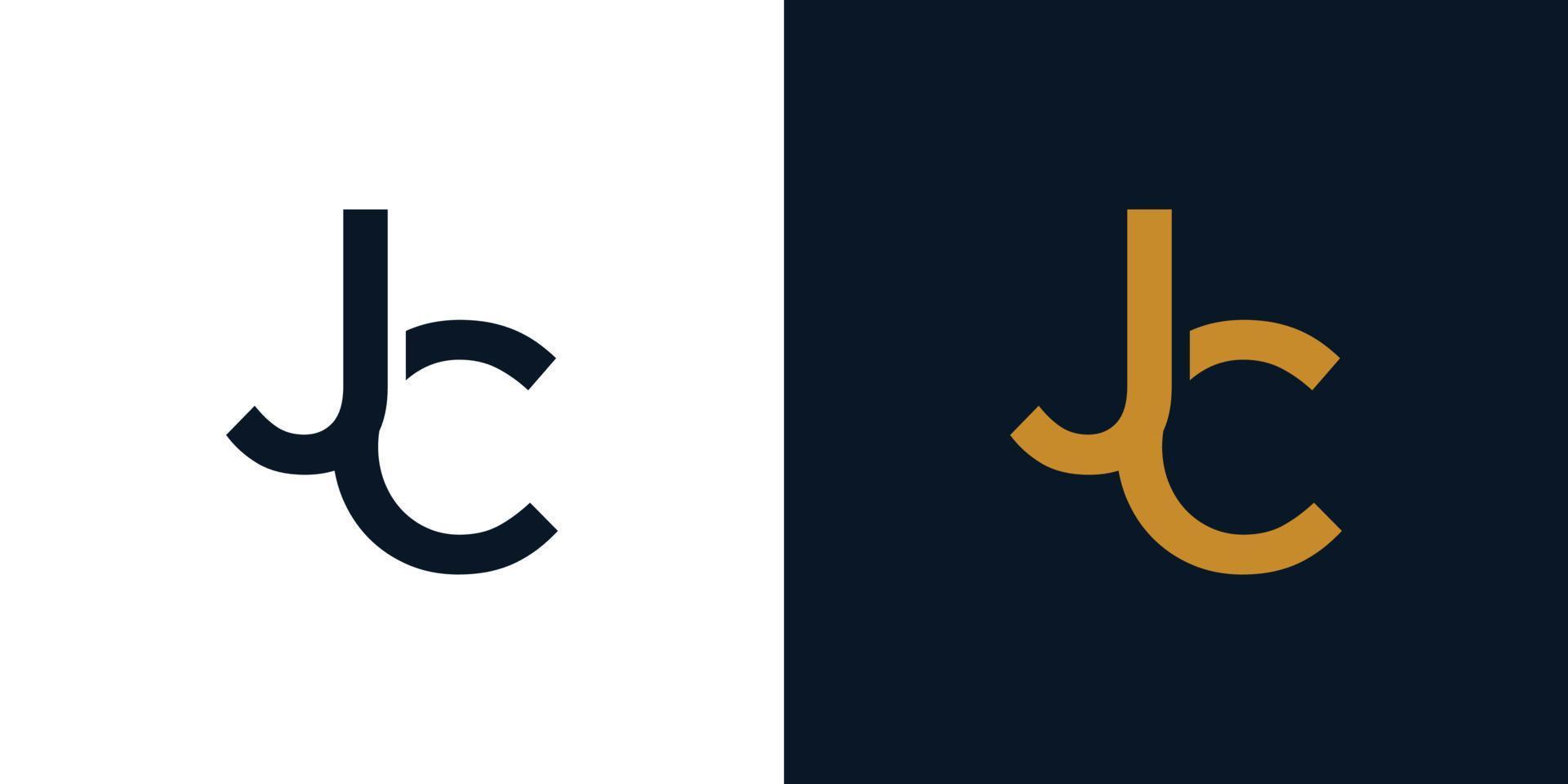 moderno e semplice jc logo design vettore