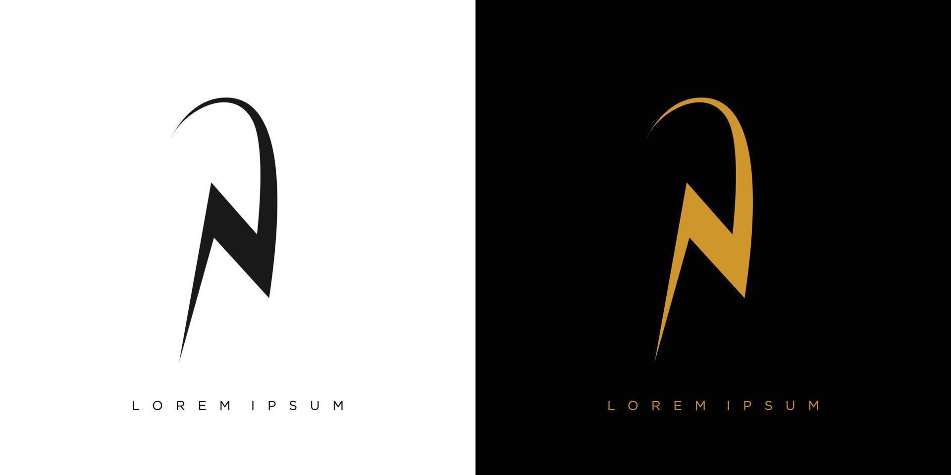 moderno e elegante n logo design vettore