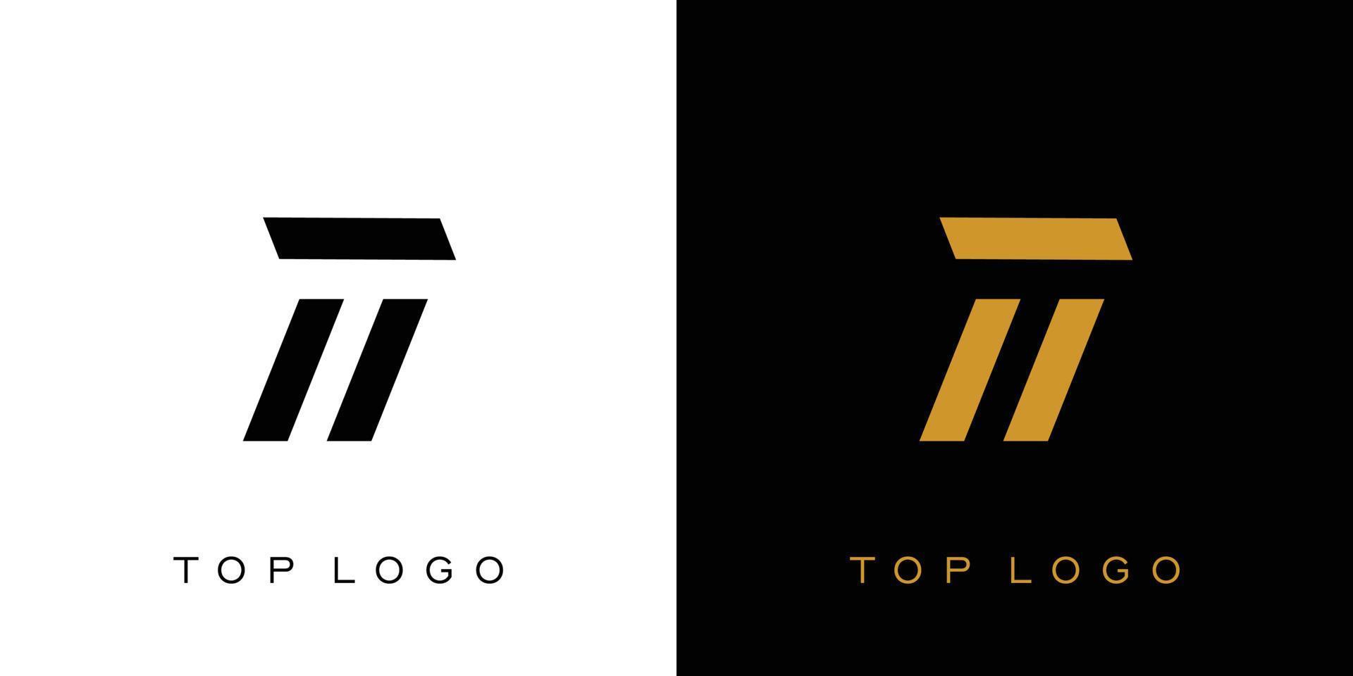 unico e moderno lettera t iniziali logo design vettore