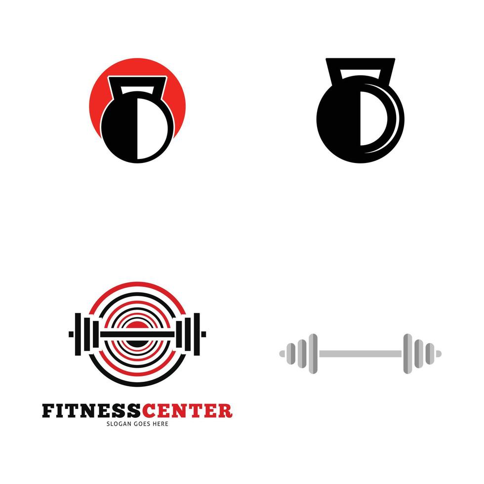 impostato di fitness centro icona vettore logo modello illustrazione design
