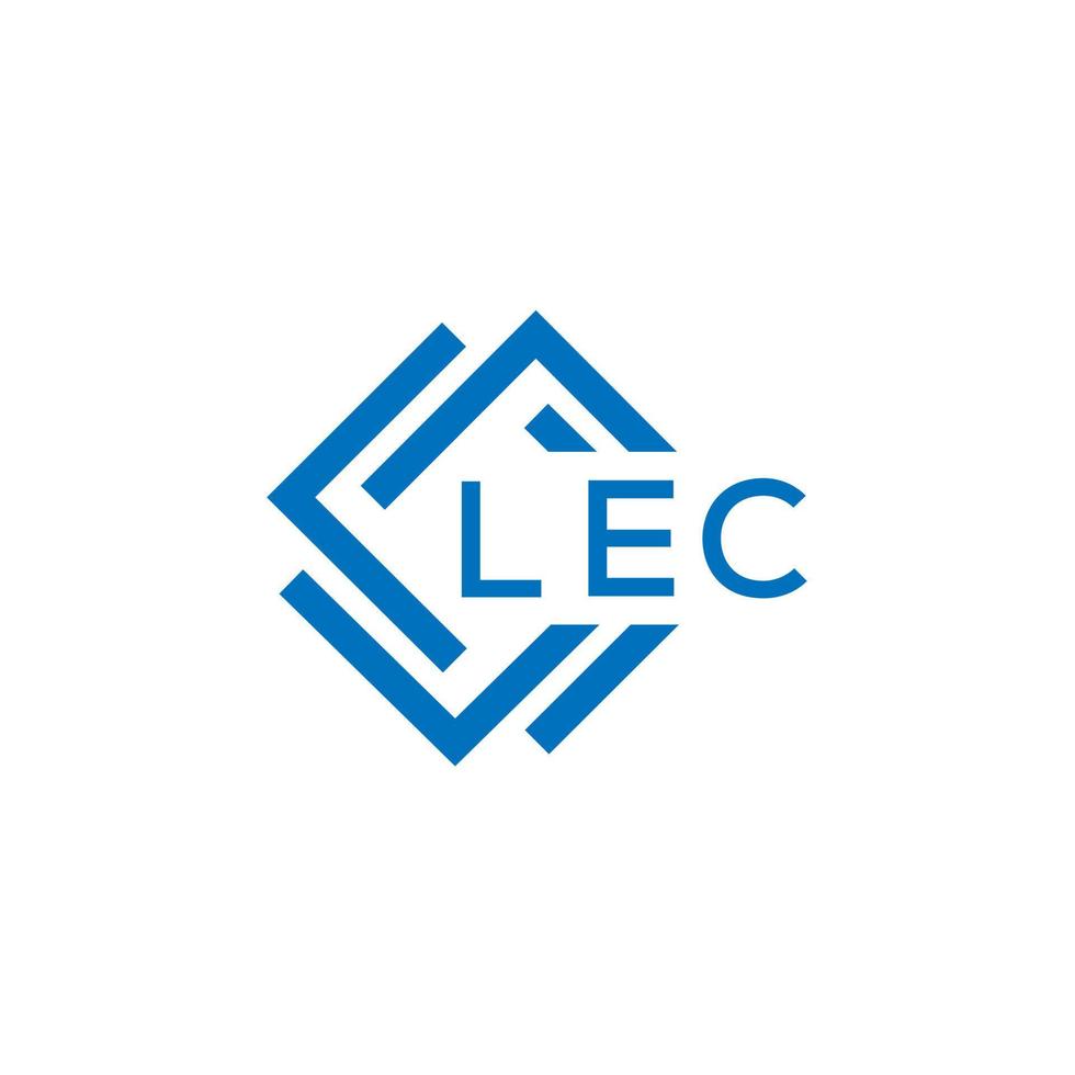 lec lettera logo design su bianca sfondo. lec creativo cerchio lettera logo concetto. lec lettera design. vettore