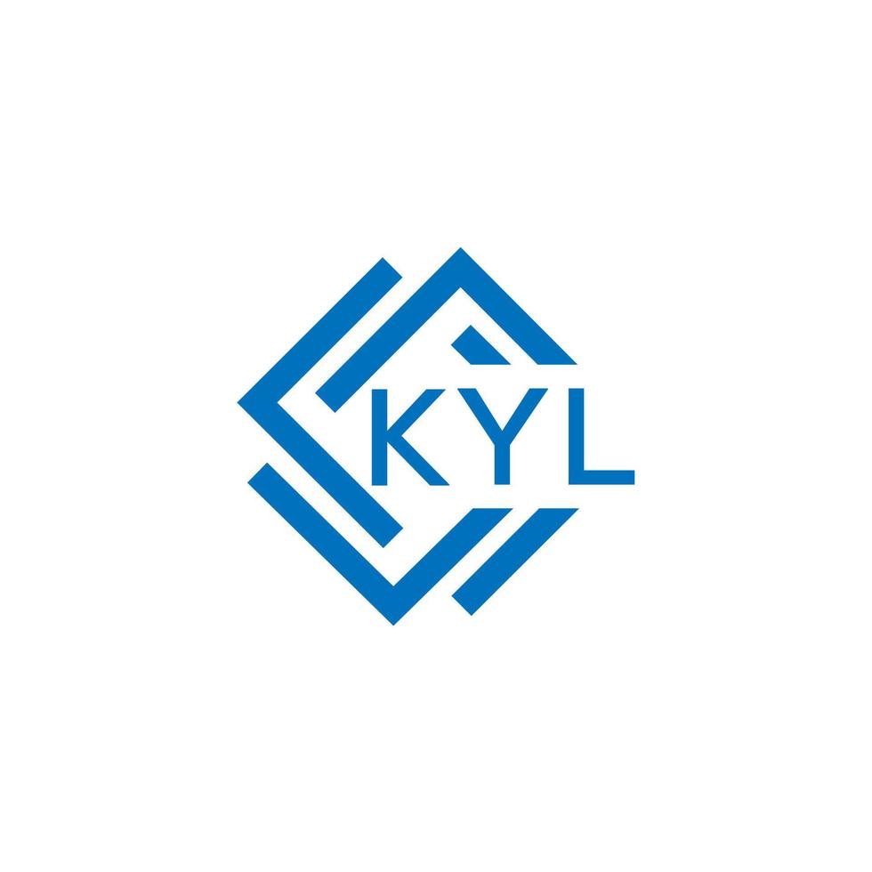 kyl lettera logo design su bianca sfondo. kyl creativo cerchio lettera logo concetto. kyl lettera design. vettore