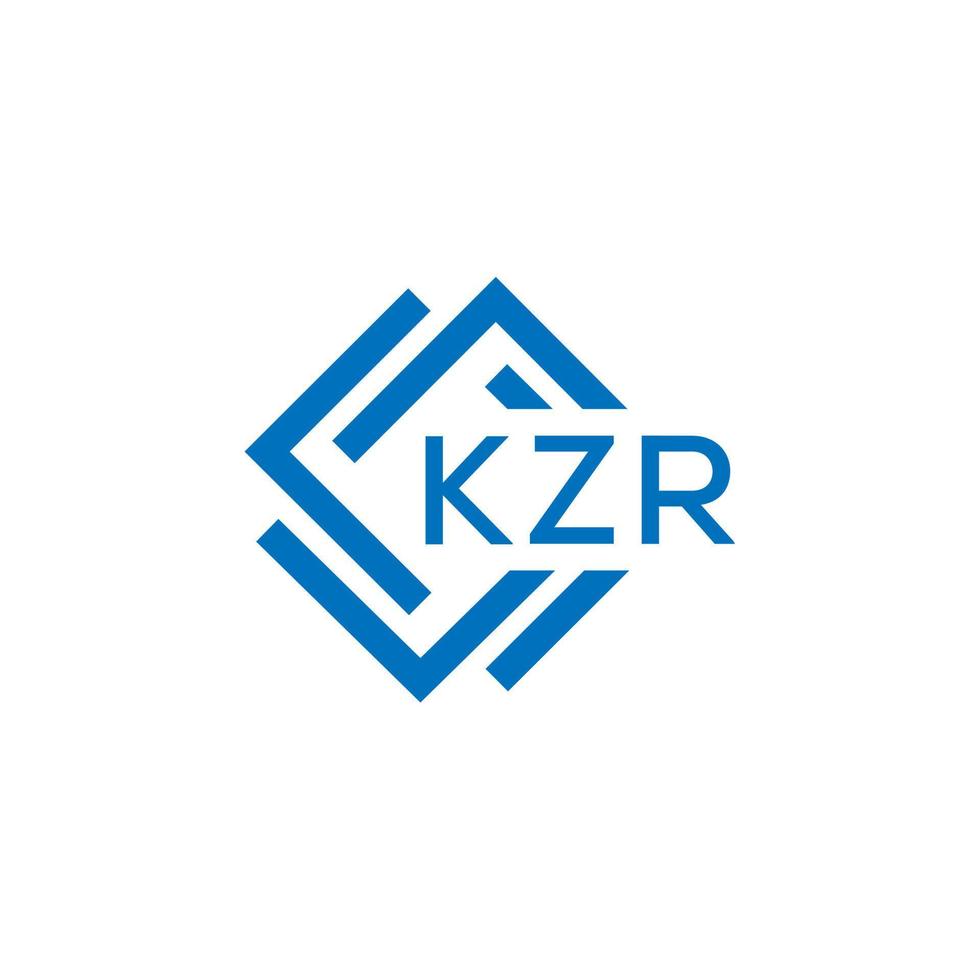 kzr lettera logo design su bianca sfondo. kzr creativo cerchio lettera logo concetto. kzr lettera design. vettore