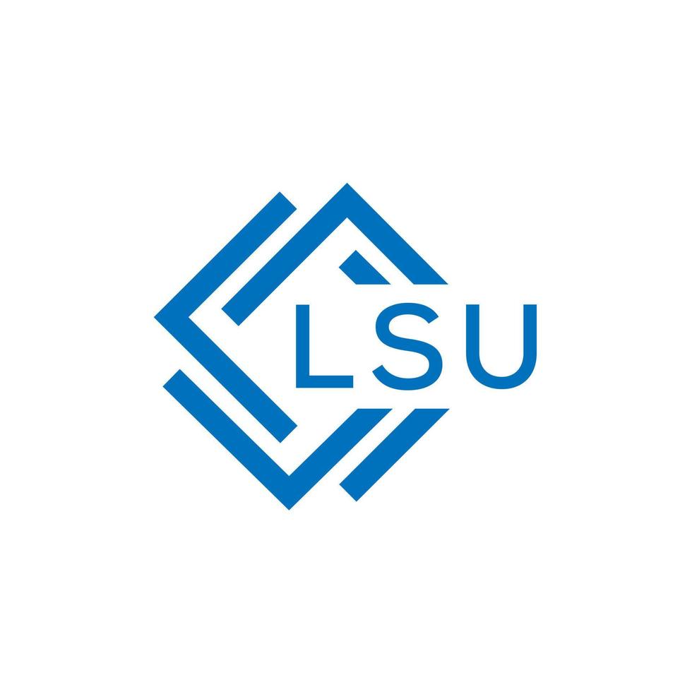 lsu lettera logo design su bianca sfondo. lsu creativo cerchio lettera logo concetto. lsu lettera design. vettore