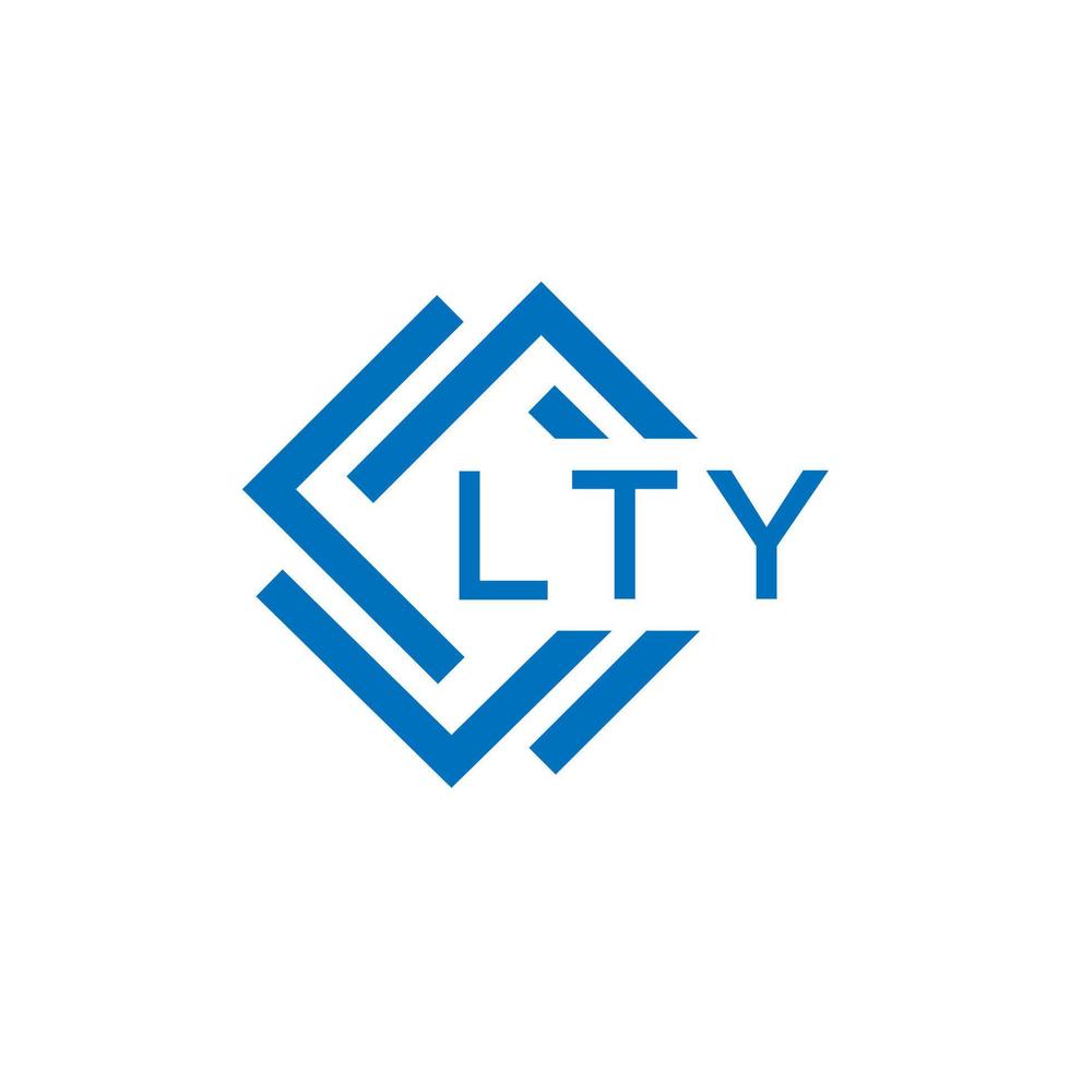 lty lettera logo design su bianca sfondo. lty creativo cerchio lettera logo concetto. lty lettera design. vettore