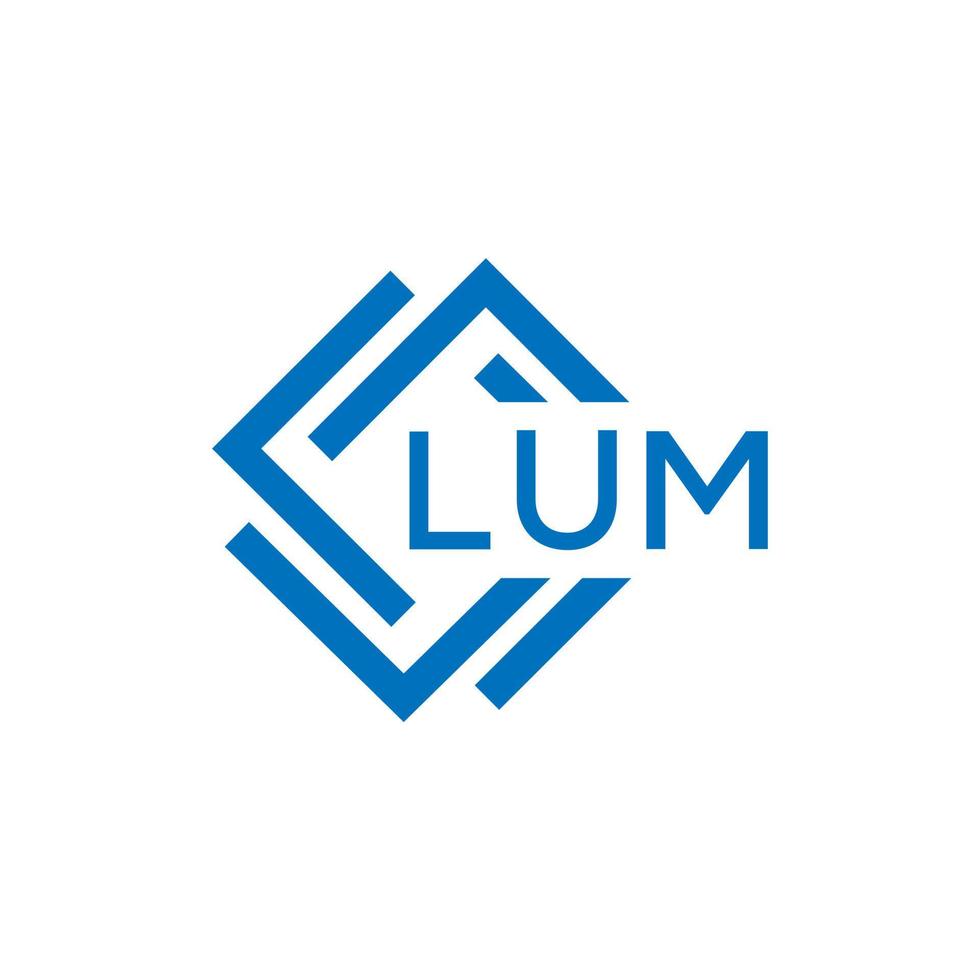 lum lettera logo design su bianca sfondo. lum creativo cerchio lettera logo concetto. lum lettera design. vettore