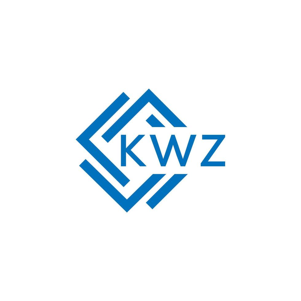 kwz creativo cerchio lettera logo concetto. kwz lettera design.kwz lettera logo design su bianca sfondo. kwz creativo cerchio lettera logo concetto. kwz lettera design. vettore