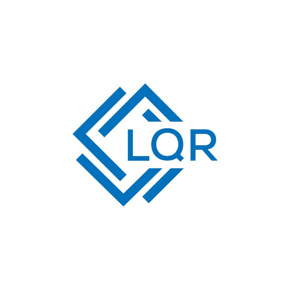 lqr lettera design.lqr lettera logo design su bianca sfondo. lqr creativo cerchio lettera logo concetto. lqr lettera design. vettore