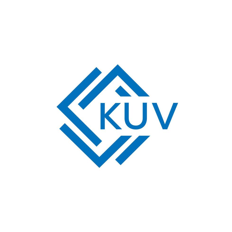 kuv lettera logo design su bianca sfondo. kuv creativo cerchio lettera logo concetto. kuv lettera design. vettore