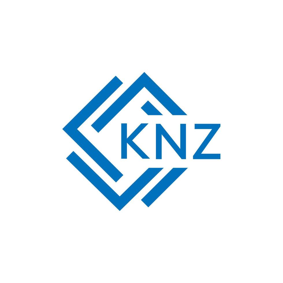 knz lettera logo design su bianca sfondo. knz creativo cerchio lettera logo concetto. knz lettera design. vettore