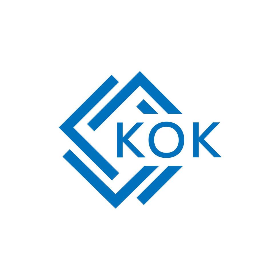 kok lettera logo design su bianca sfondo. kok creativo cerchio lettera logo concetto. kok lettera design. vettore