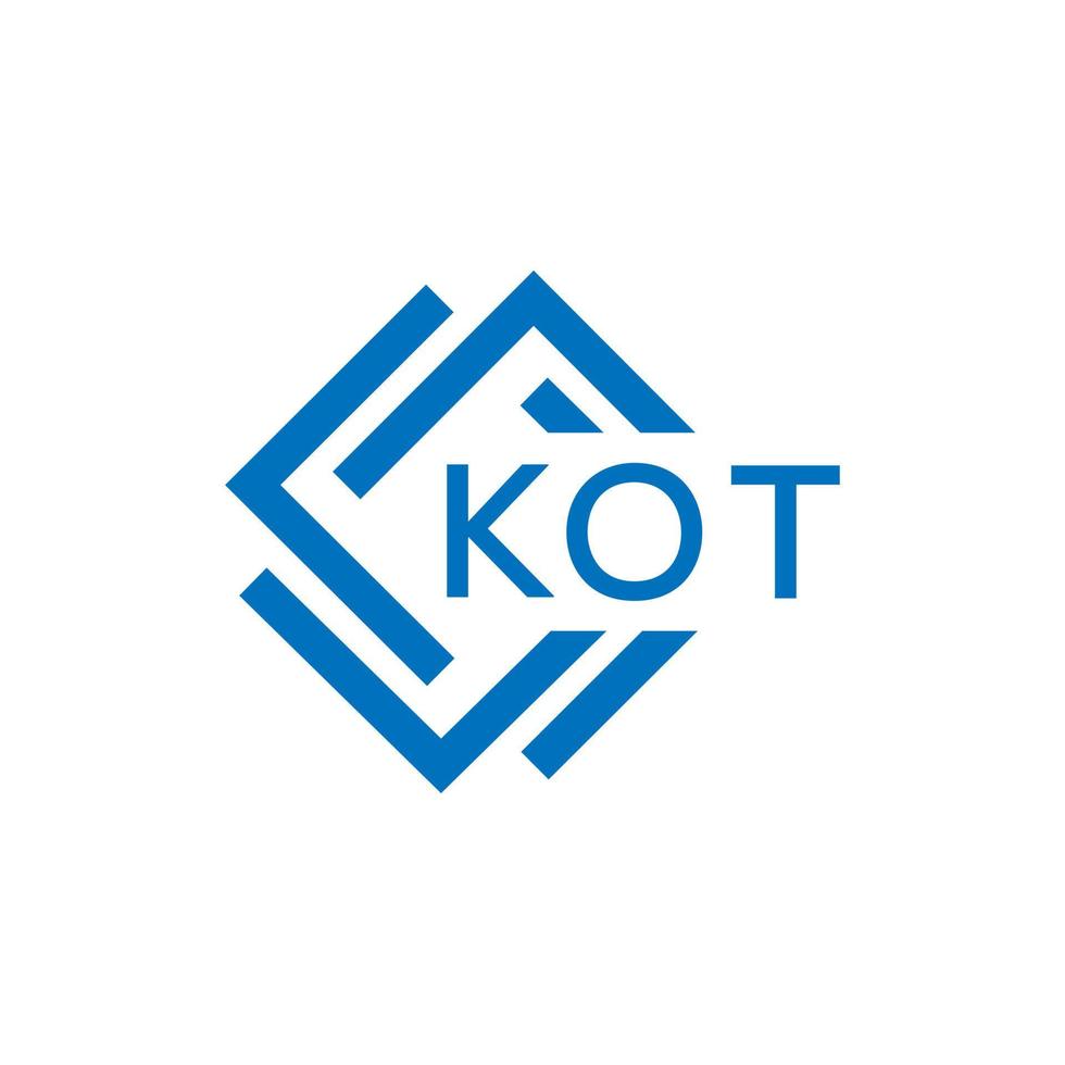kot lettera logo design su bianca sfondo. kot creativo cerchio lettera logo concetto. kot lettera design. vettore