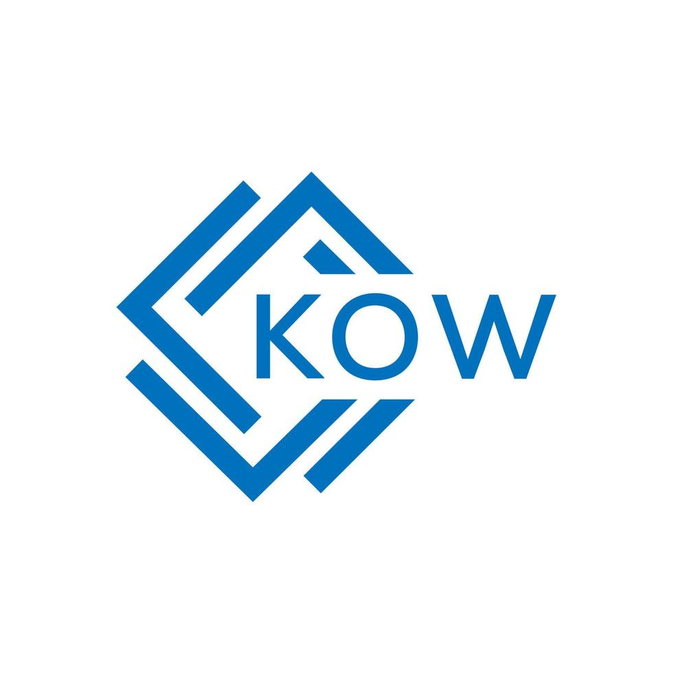 kow lettera logo design su bianca sfondo. kow creativo cerchio lettera logo concetto. kow lettera design. vettore