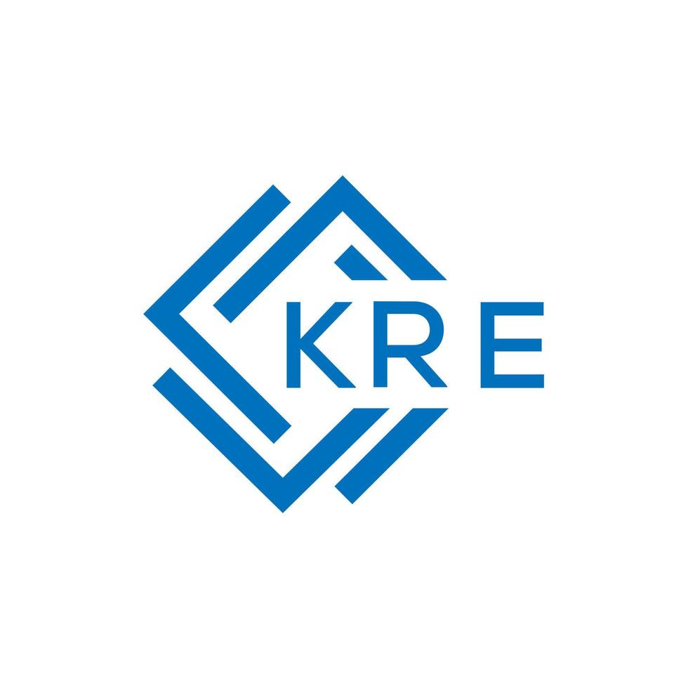 kre creativo cerchio lettera logo concetto. kre lettera design.kre lettera logo design su bianca sfondo. kre creativo cerchio lettera logo concetto. kre lettera design. vettore