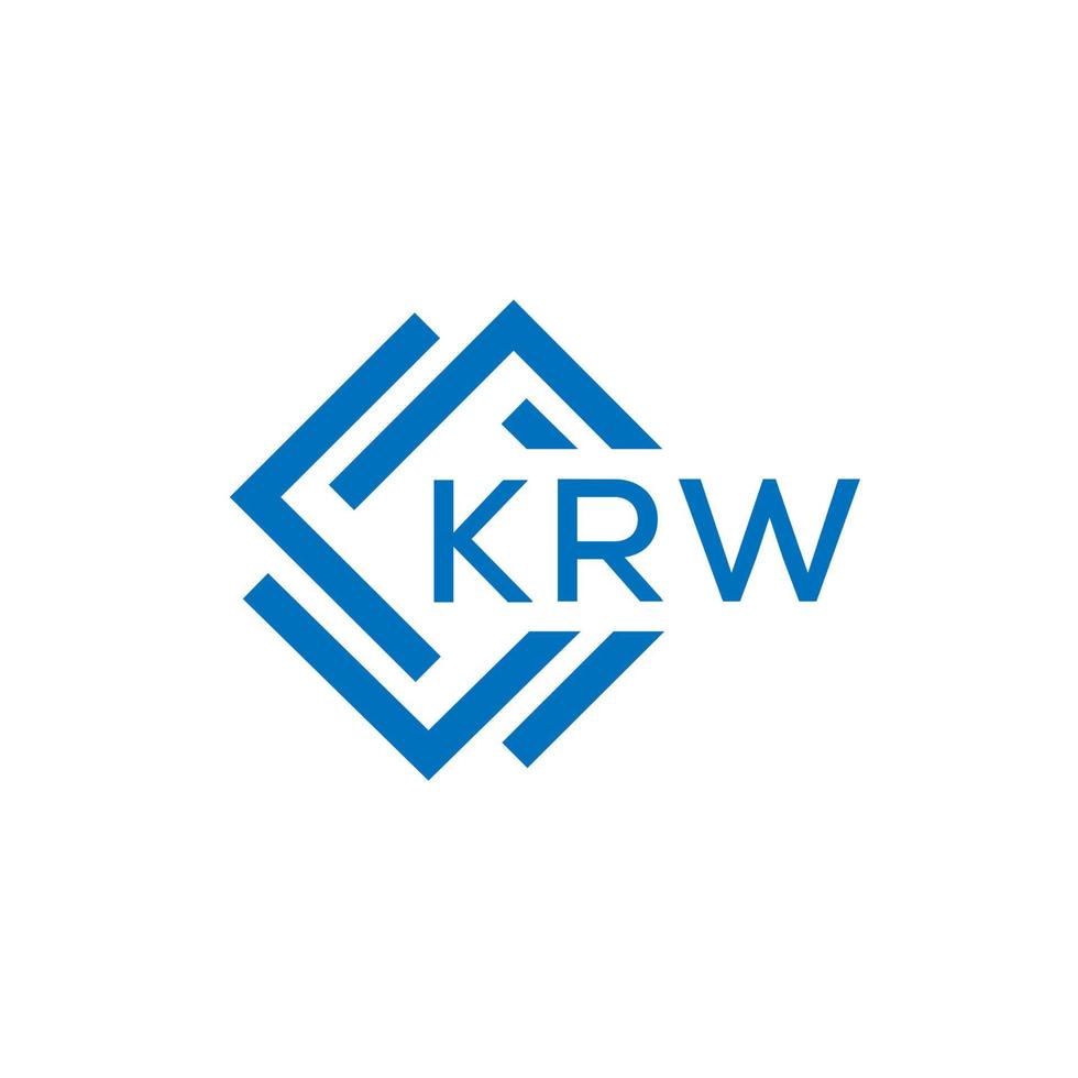 krw lettera logo design su bianca sfondo. krw creativo cerchio lettera logo concetto. krw lettera design. vettore