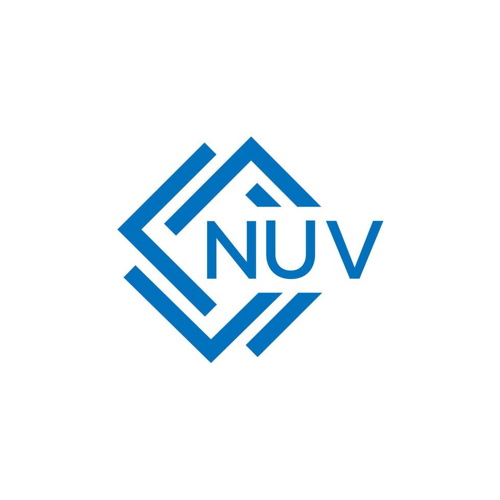 nuv lettera logo design su bianca sfondo. nuv creativo cerchio lettera logo concetto. nuv lettera design. vettore